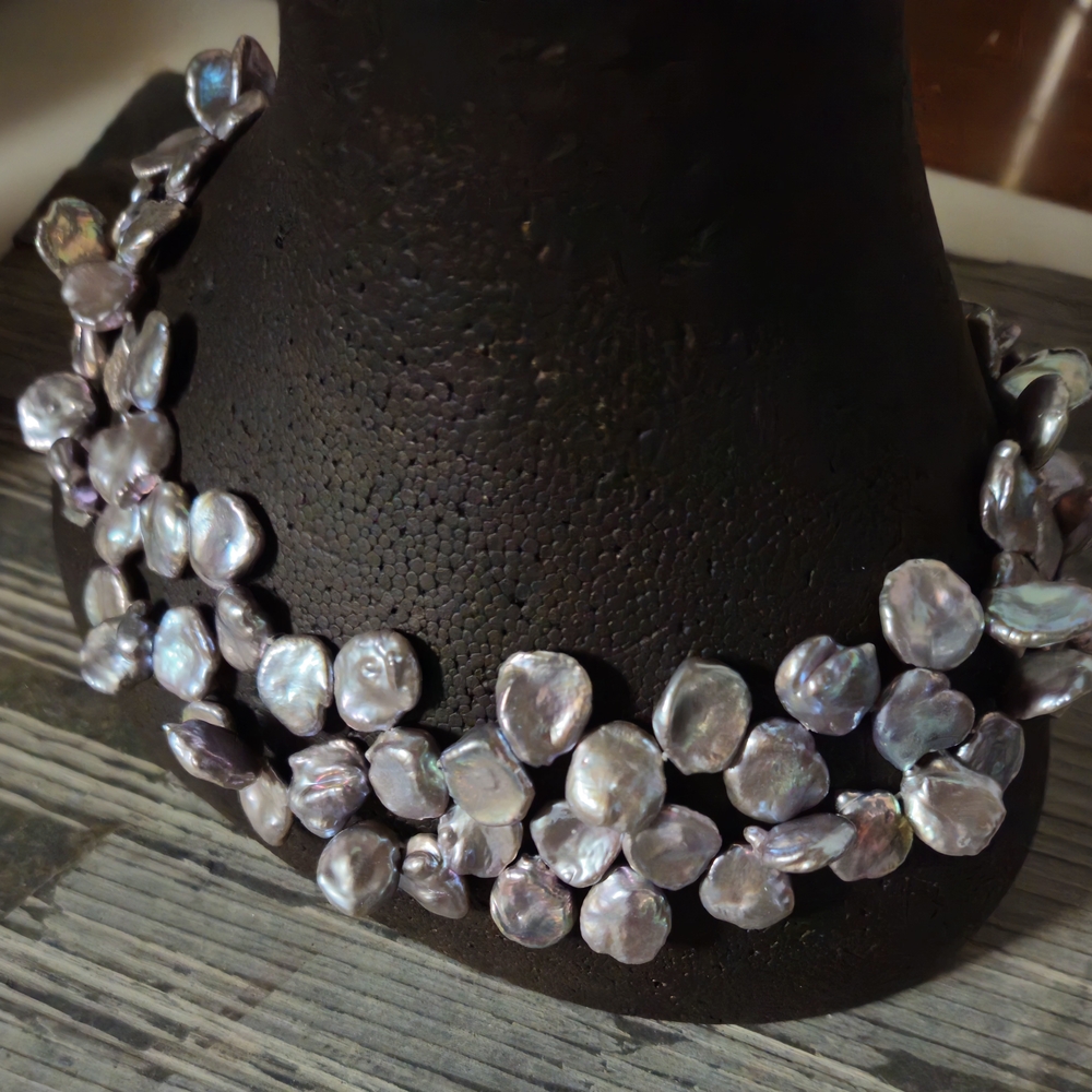 🔥LIMITED TIME SALE! Vintage Baroque Freshwater Keshi Pearl "Petal" Necklace